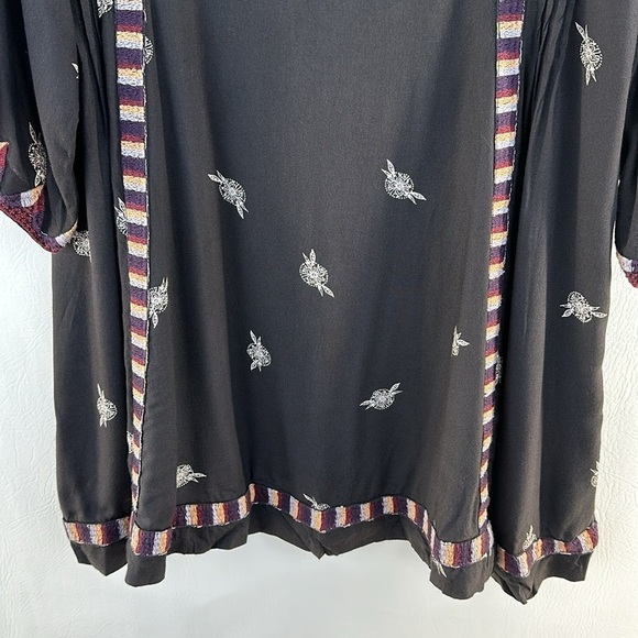 Free People Embroidered Empire Kimono Sleeve Dress, M - Picture 4 of 10